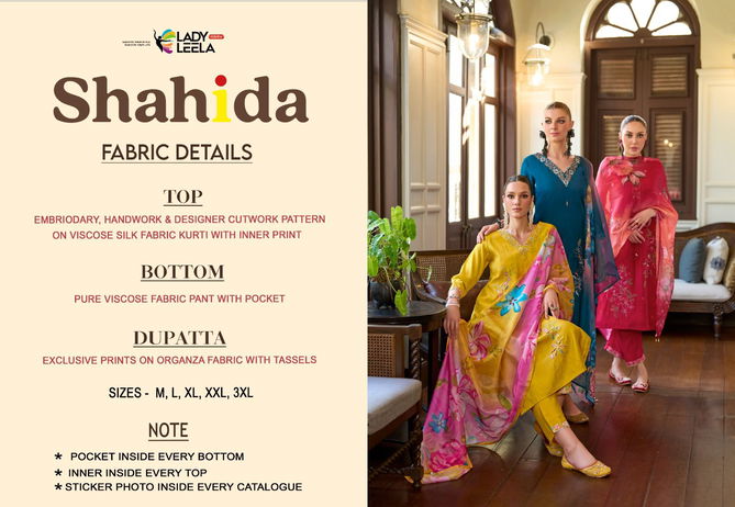 Shahida By Lady Leela Viscose Silk Readymade Suits Wholesale Shop In Surat